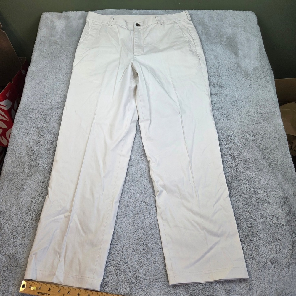 Brooks Brothers Chino Pants Mens 34x32 Straight Cotton Twill Trousers *HEMMED*